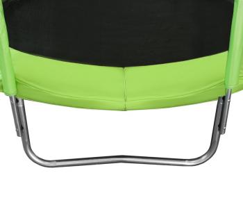 Батут ARLAND 14FT с внутренней страховочной сеткой и лестницей (Light green)